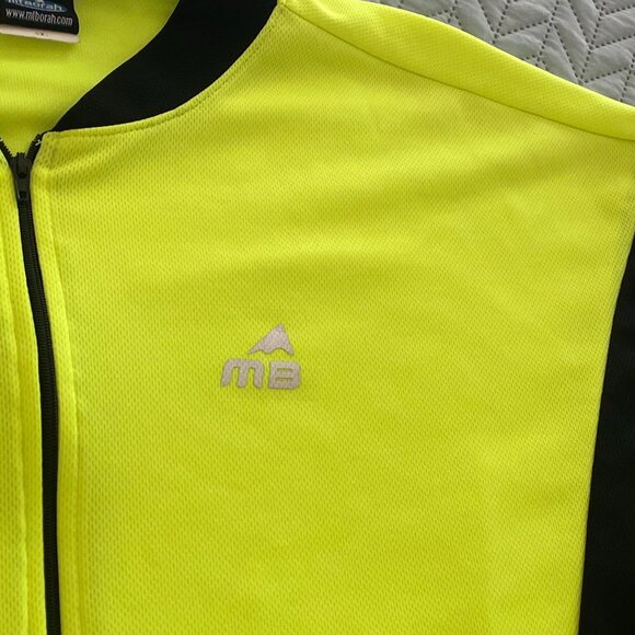 Mt. Borah Men's Yellow Black Short Sleeve Cycling Biking 3/4 Zip Jersey 4XL - Picture 5 of 8